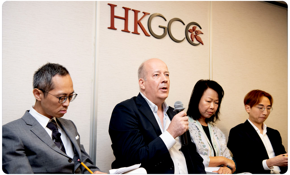 Alfons Futterer speaking at the HKGCC panel